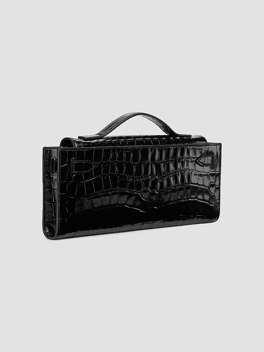 Veronica Beard Women's Croc-Embossed Leather Clutch | Thumbnail 4 Veronica Beard Women's Croc-Embossed Leather Clutch | Thumbnail 4
