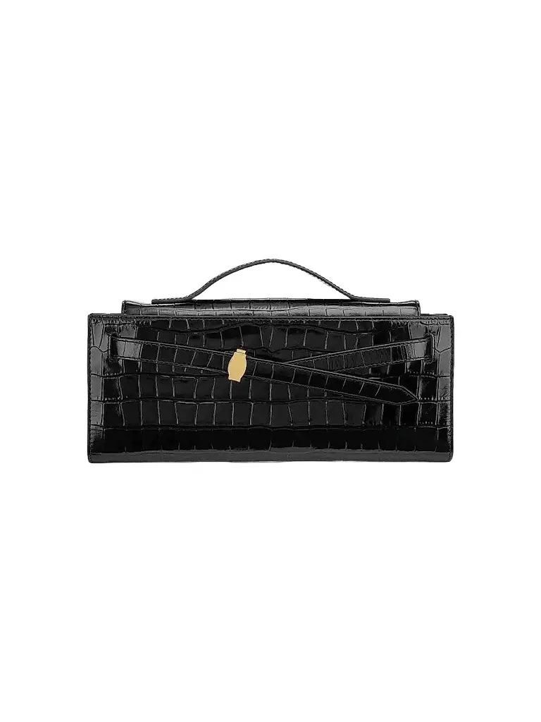 Women's Croc-Embossed Leather Clutch Women's Croc-Embossed Leather Clutch