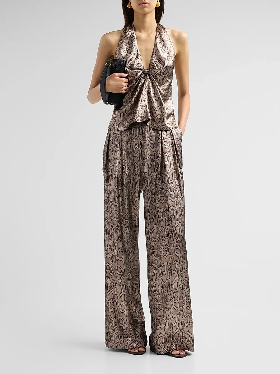 Ramy Brook Women's Ophelia Snake-Print Halterneck Top | Thumbnail 2 Ramy Brook Women's Ophelia Snake-Print Halterneck Top | Thumbnail 2