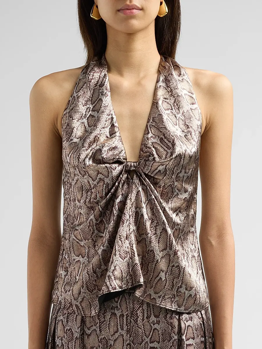 Ramy Brook Women's Ophelia Snake-Print Halterneck Top | Thumbnail 5 Ramy Brook Women's Ophelia Snake-Print Halterneck Top | Thumbnail 5