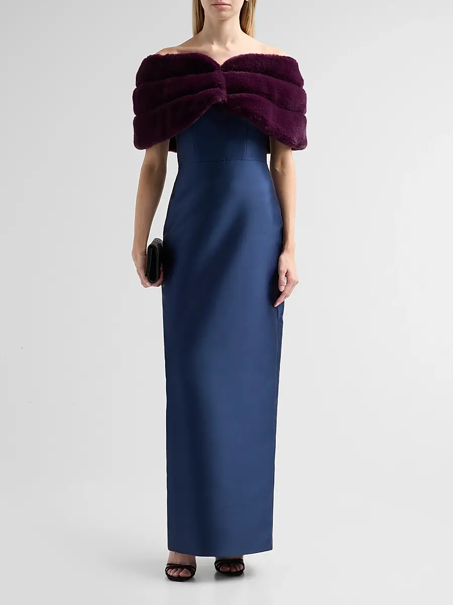THEIA Women's Sierra Faux Fur Shawl | Thumbnail 2 THEIA Women's Sierra Faux Fur Shawl | Thumbnail 2