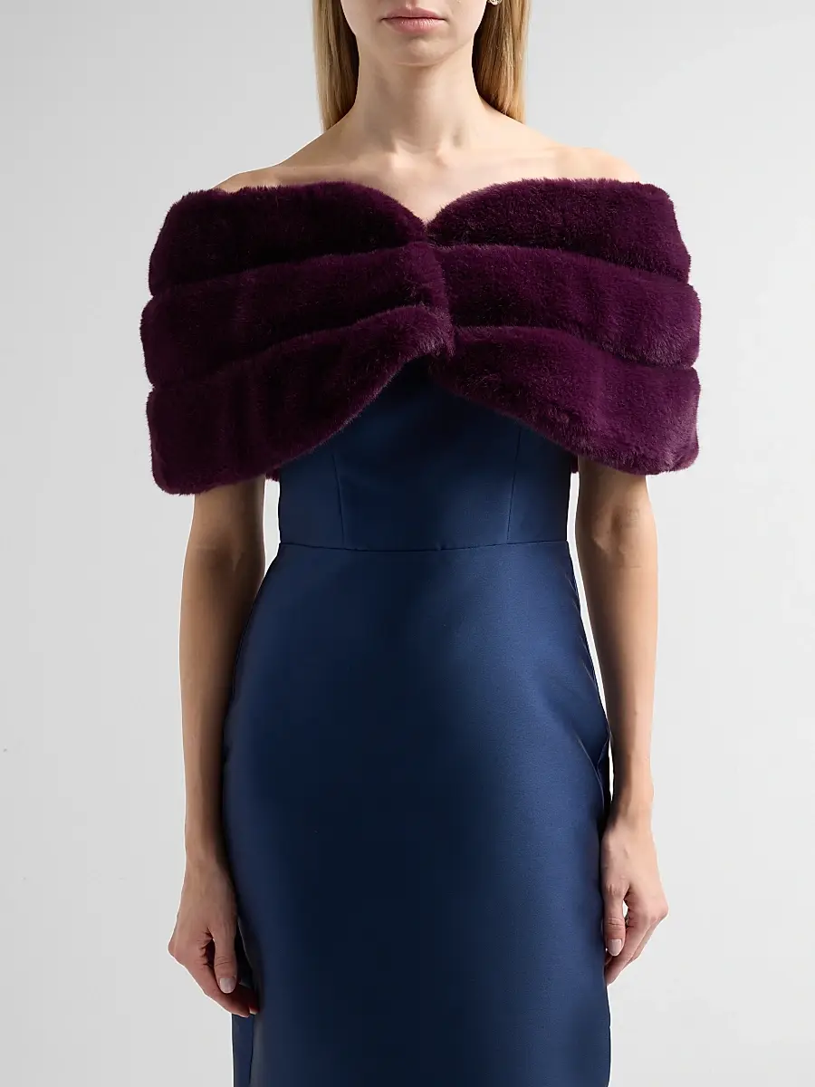 THEIA Women's Sierra Faux Fur Shawl | Thumbnail 5 THEIA Women's Sierra Faux Fur Shawl | Thumbnail 5