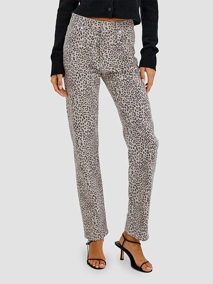 RAILS Women's Topanga Cheetah-Print Straight-Leg Jeans | Thumbnail 4