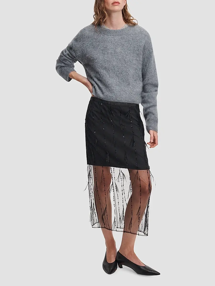 rag & bone Women's Geena Feathered Organza Skirt | Thumbnail 2 rag & bone Women's Geena Feathered Organza Skirt | Thumbnail 2