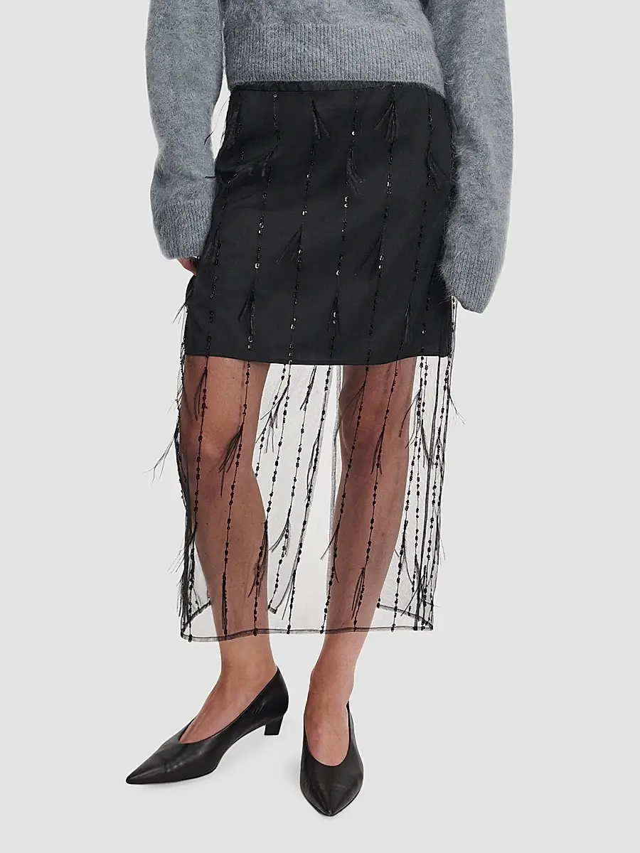 rag & bone Women's Geena Feathered Organza Skirt | Thumbnail 3 rag & bone Women's Geena Feathered Organza Skirt | Thumbnail 3