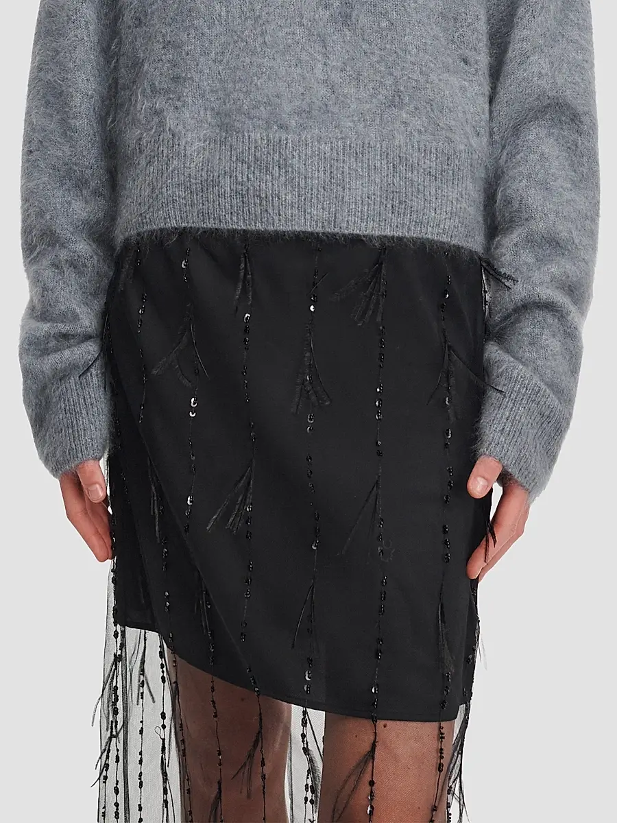 rag & bone Women's Geena Feathered Organza Skirt | Thumbnail 6 rag & bone Women's Geena Feathered Organza Skirt | Thumbnail 6