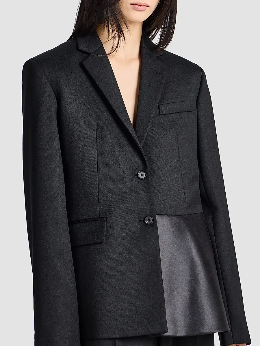 JW Anderson Women's Draped Asymmetric Wool Jacket | Thumbnail 5 JW Anderson Women's Draped Asymmetric Wool Jacket | Thumbnail 5