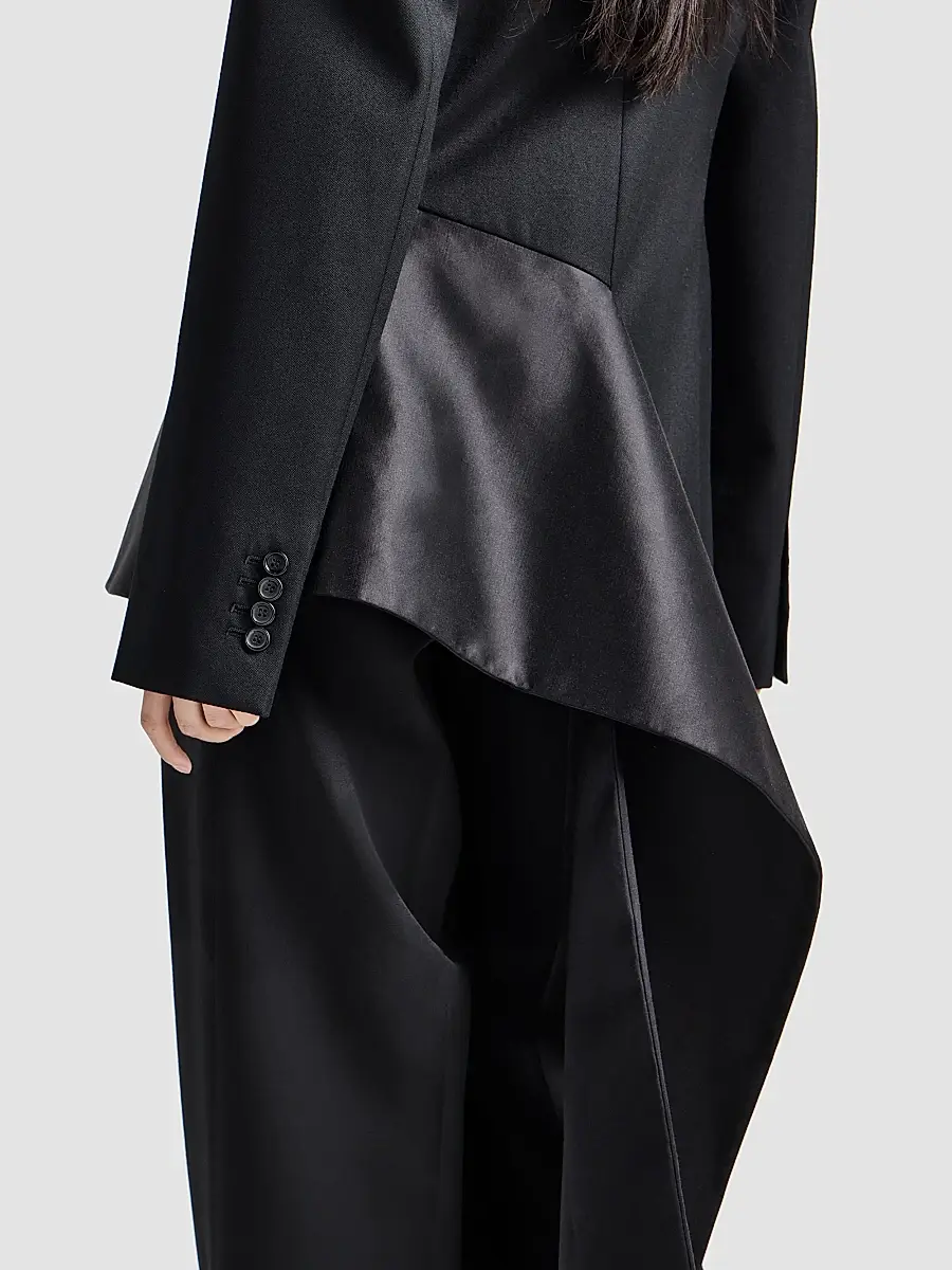 JW Anderson Women's Draped Asymmetric Wool Jacket | Thumbnail 6 JW Anderson Women's Draped Asymmetric Wool Jacket | Thumbnail 6