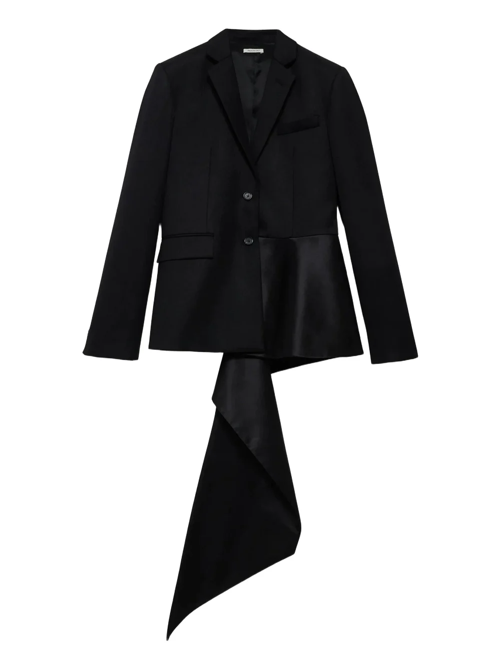 Women's Draped Asymmetric Wool Jacket