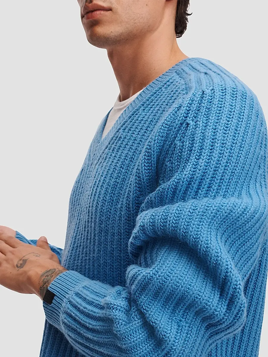 rag & bone Men's Theo Wool-Cashmere-Blend V-Neck Sweater | Thumbnail 5 rag & bone Men's Theo Wool-Cashmere-Blend V-Neck Sweater | Thumbnail 5