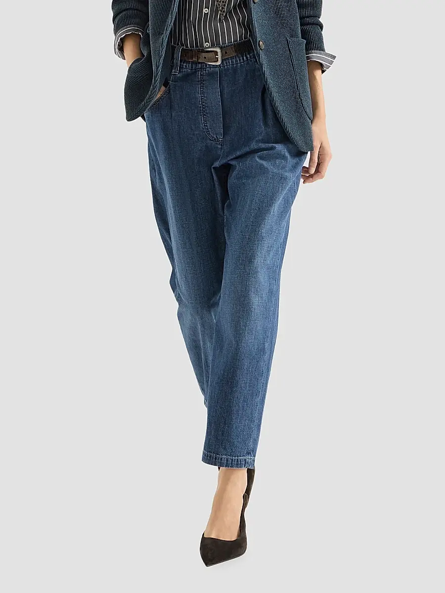Brunello Cucinelli Women's Lightweight Denim Five-pocket Trousers | Thumbnail 5 Brunello Cucinelli Women's Lightweight Denim Five-pocket Trousers | Thumbnail 5