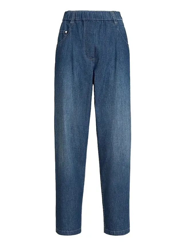Brunello Cucinelli Women's Lightweight Denim Five-pocket Trousers