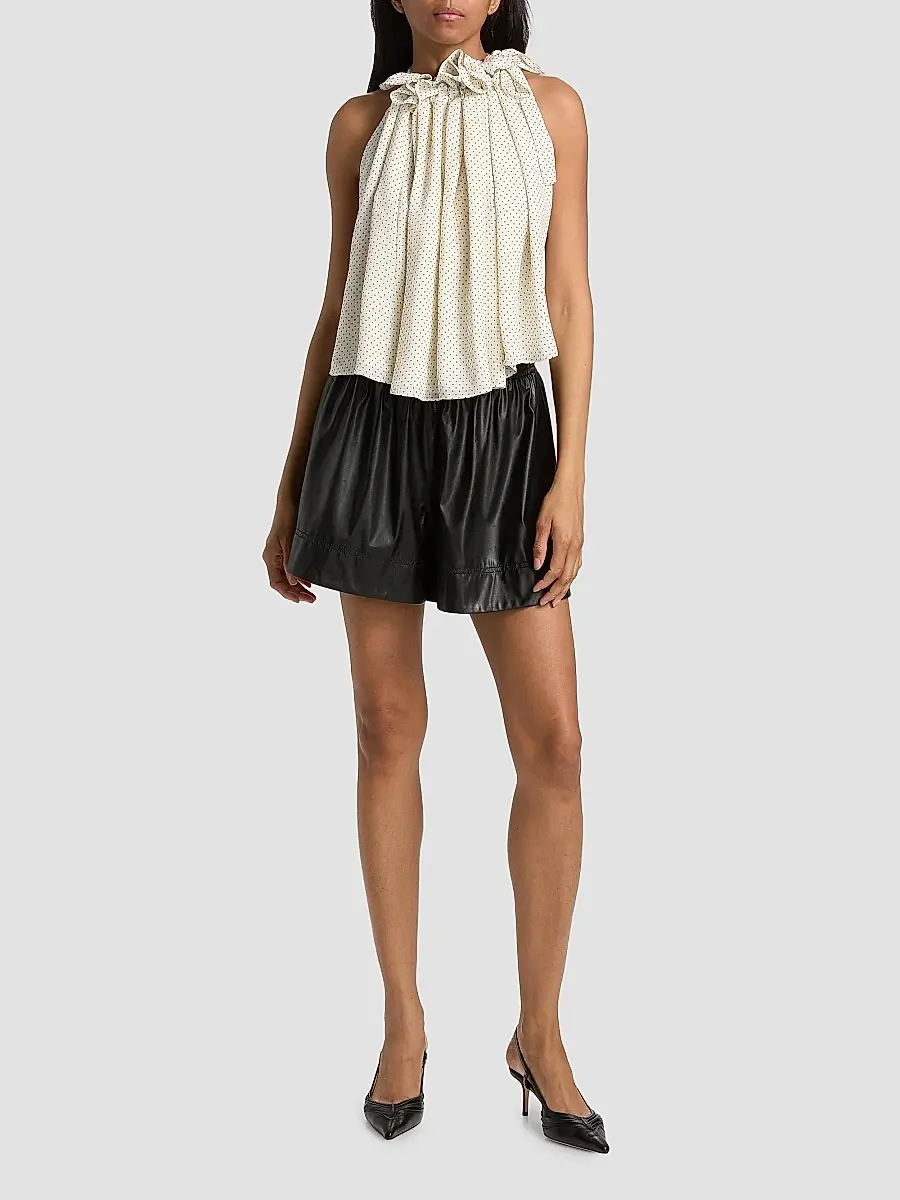 Derek Lam Women's Paisley Dot Georgette Trapeze Top | Thumbnail 2 Derek Lam Women's Paisley Dot Georgette Trapeze Top | Thumbnail 2
