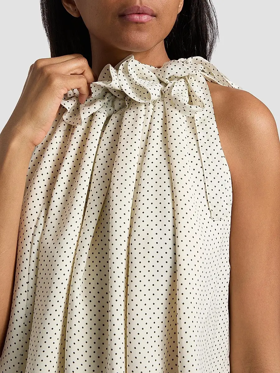Derek Lam Women's Paisley Dot Georgette Trapeze Top | Thumbnail 6 Derek Lam Women's Paisley Dot Georgette Trapeze Top | Thumbnail 6