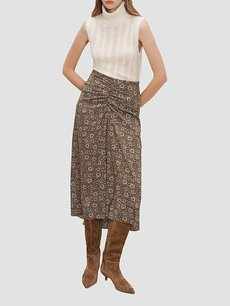 Veronica Beard Women's Limani Silk-Blend Midi Skirt | Thumbnail 2 Veronica Beard Women's Limani Silk-Blend Midi Skirt | Thumbnail 2