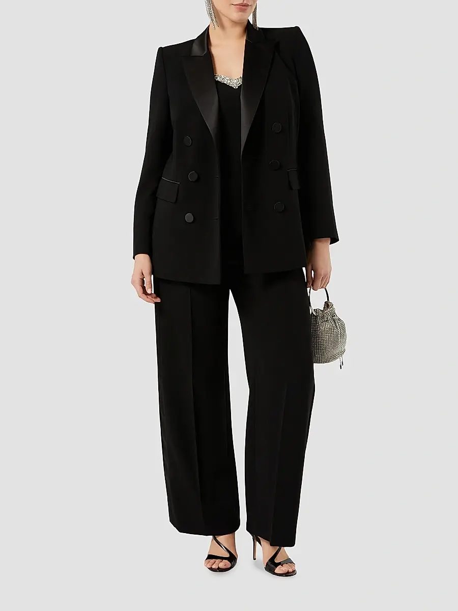 Marina Rinaldi Women's Satin Detail Cady Blazer Jacket | Thumbnail 2