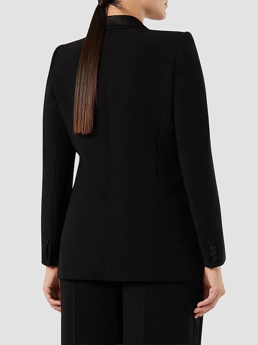 Marina Rinaldi Women's Satin Detail Cady Blazer Jacket | Thumbnail 4
