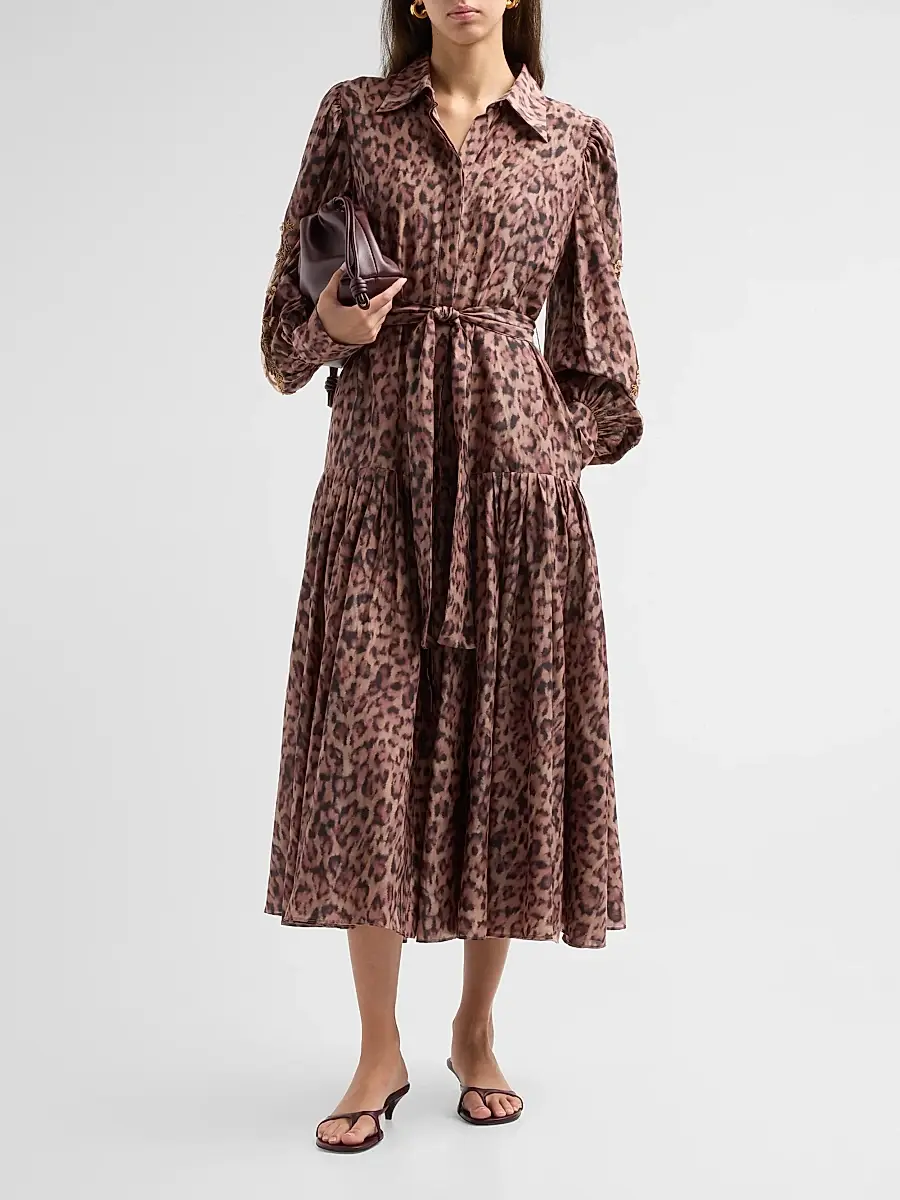 Kobi Halperin Women's Jordy Leopard Print Shirtdress | Thumbnail 2 Kobi Halperin Women's Jordy Leopard Print Shirtdress | Thumbnail 2