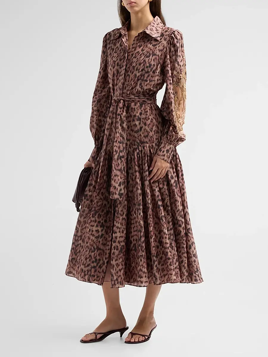 Kobi Halperin Women's Jordy Leopard Print Shirtdress | Thumbnail 4 Kobi Halperin Women's Jordy Leopard Print Shirtdress | Thumbnail 4