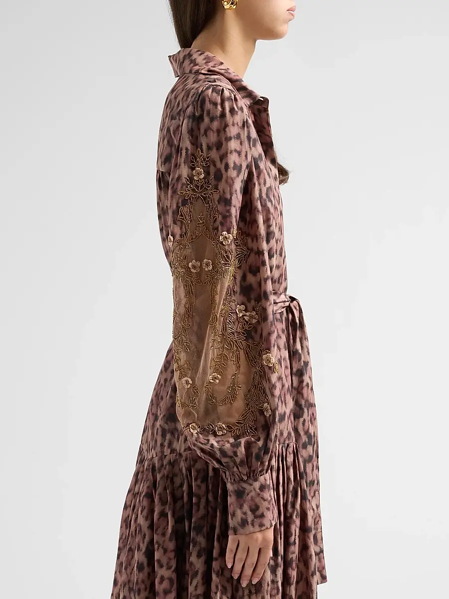 Kobi Halperin Women's Jordy Leopard Print Shirtdress | Thumbnail 5 Kobi Halperin Women's Jordy Leopard Print Shirtdress | Thumbnail 5