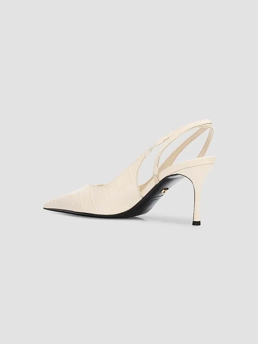Ferragamo Women's Dafne 70MM Croc-Embossed Slingback Pumps | Thumbnail 4 Ferragamo Women's Dafne 70MM Croc-Embossed Slingback Pumps | Thumbnail 4