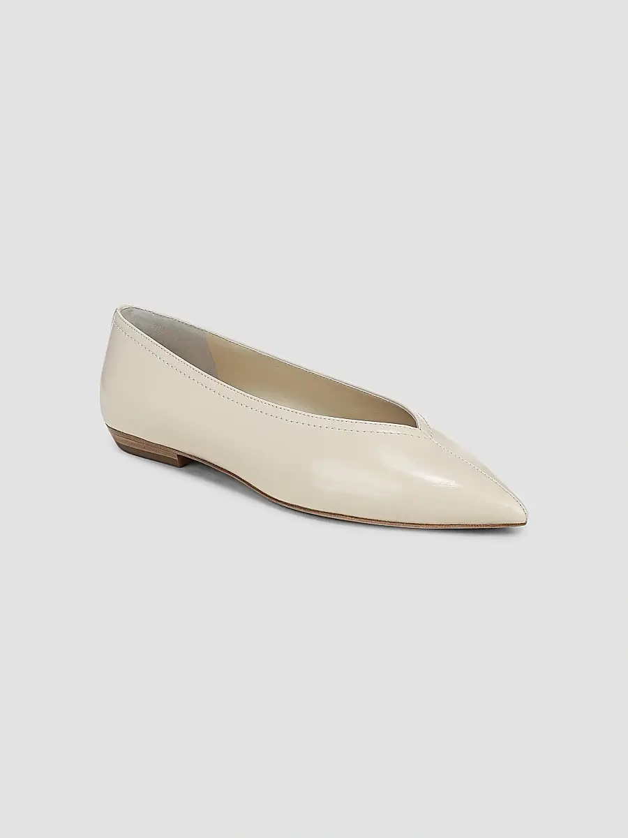 Veronica Beard Women's Bancroft Leather Ballerina Flats | Thumbnail 2 Veronica Beard Women's Bancroft Leather Ballerina Flats | Thumbnail 2