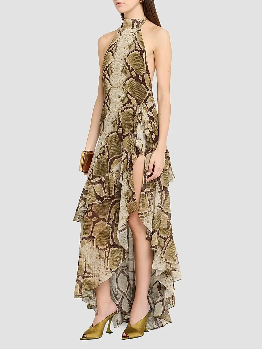Retrofête Women's Nevae Chiffon Maxi Dress | Thumbnail 4