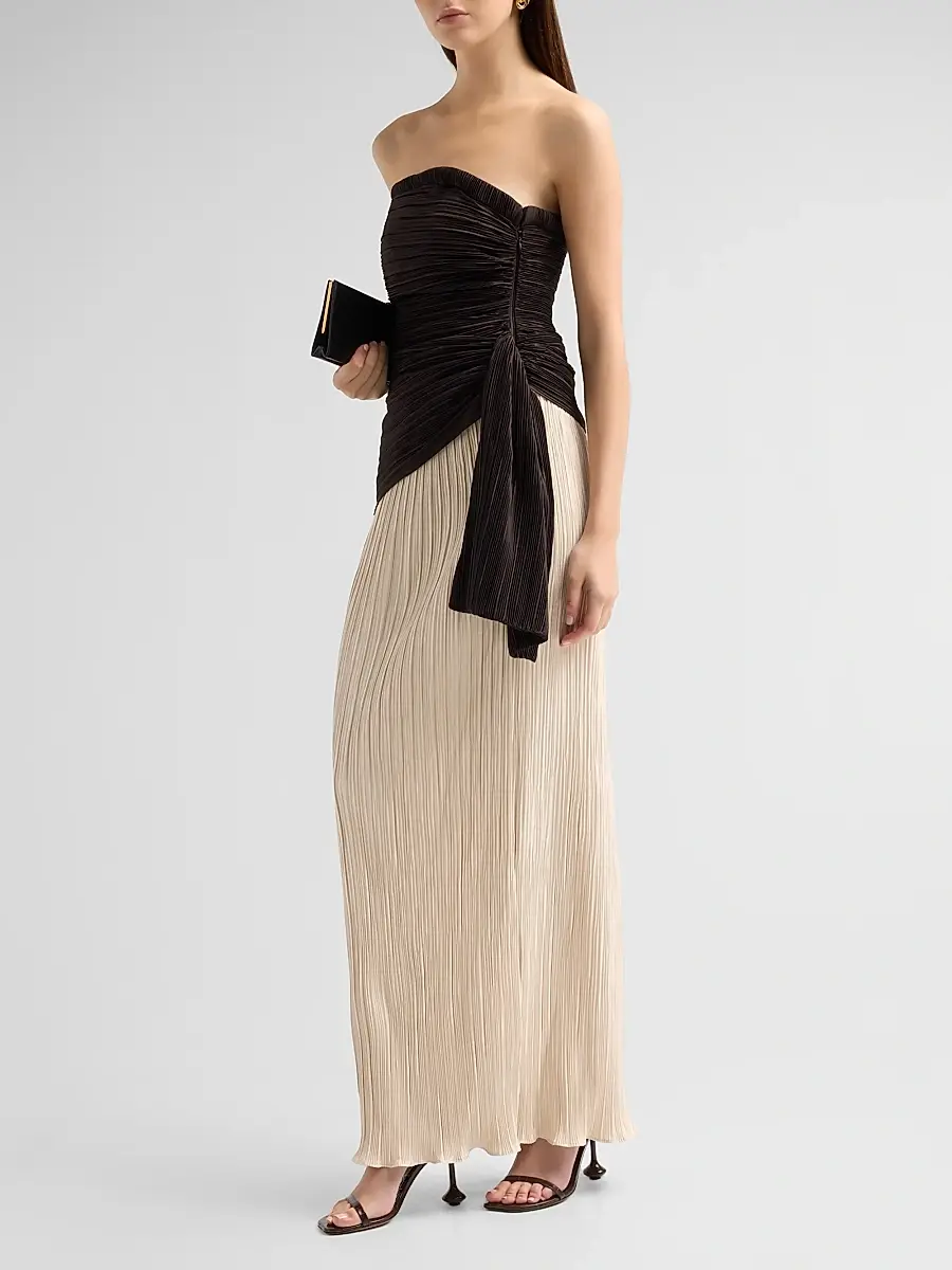 Simkhai Women's Laia Colorblocked Bustier Maxi Dress | Thumbnail 4 Simkhai Women's Laia Colorblocked Bustier Maxi Dress | Thumbnail 4