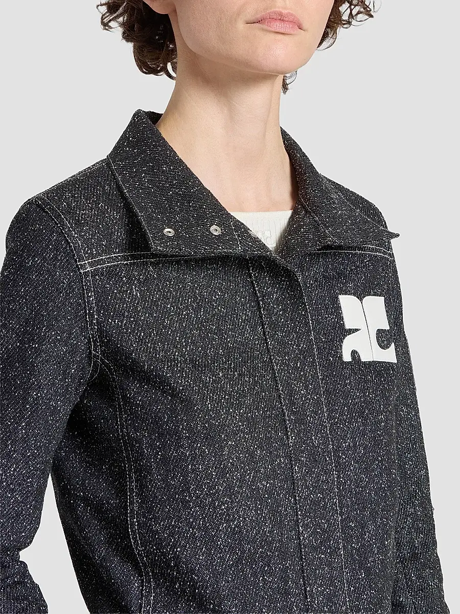 Courrèges Women's Logo Stretch-Denim Jacket | Thumbnail 5 Courrèges Women's Logo Stretch-Denim Jacket | Thumbnail 5