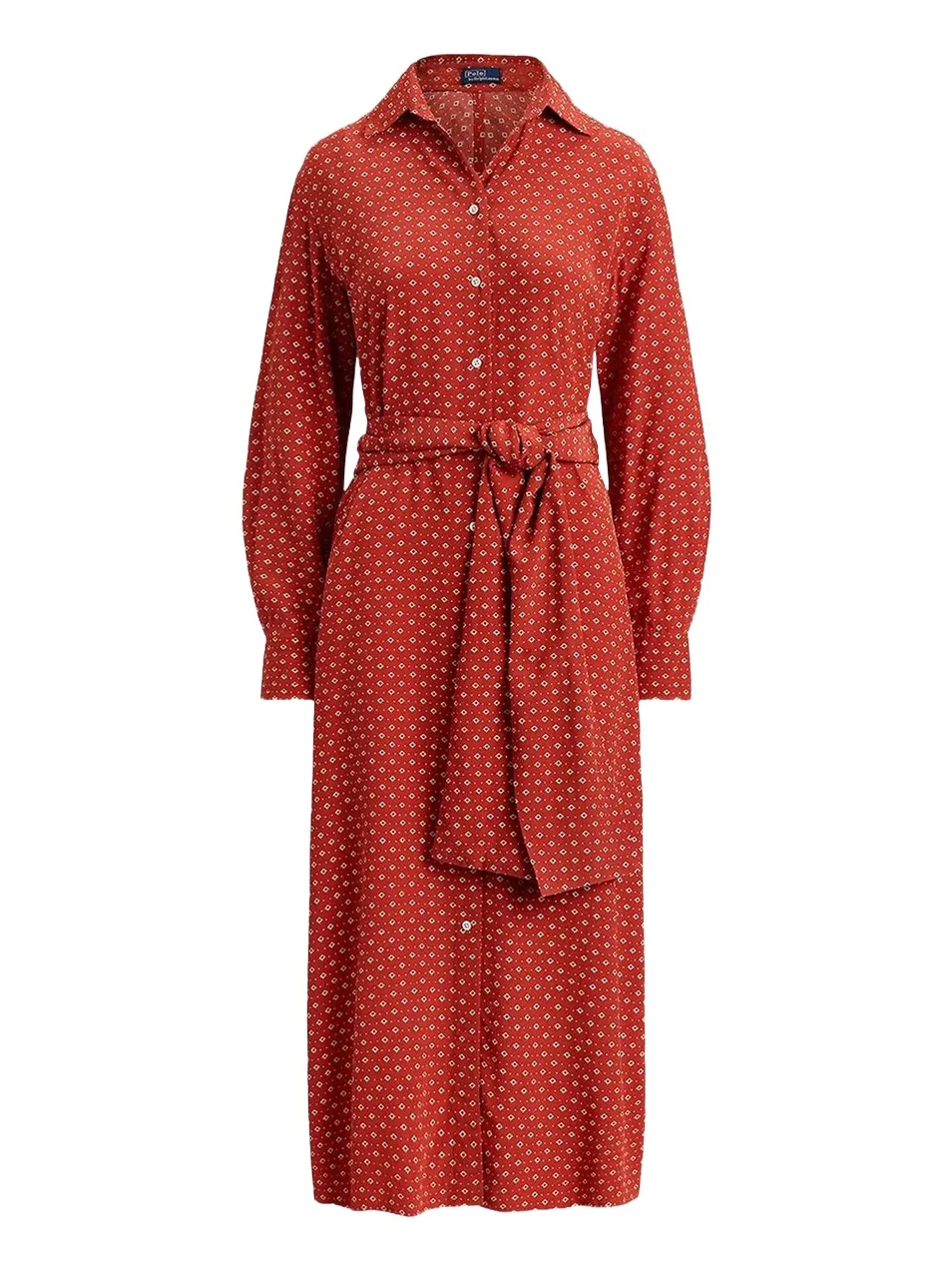 Polo Ralph Lauren Women's Geometric Floral Print Midi Shirtdress