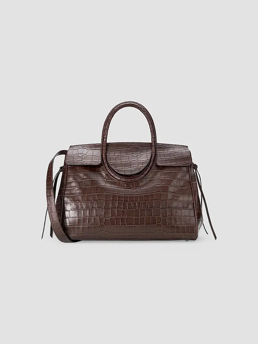 Staud Women's Maude Crocodile-Embossed Leather Carryall | Thumbnail 2 Staud Women's Maude Crocodile-Embossed Leather Carryall | Thumbnail 2