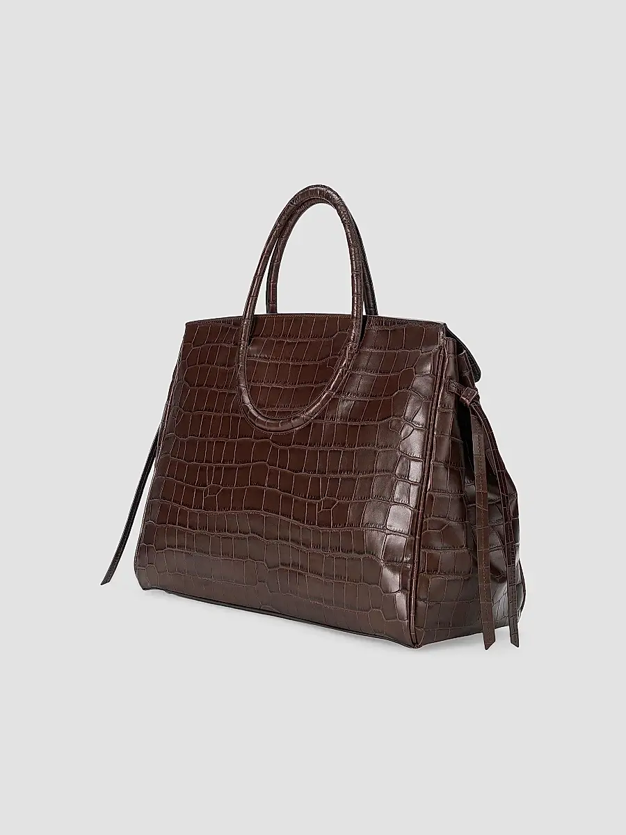 Staud Women's Maude Crocodile-Embossed Leather Carryall | Thumbnail 3 Staud Women's Maude Crocodile-Embossed Leather Carryall | Thumbnail 3