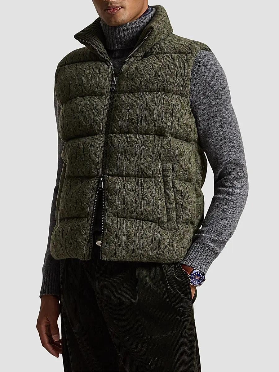 Polo Ralph Lauren Men's Wool-Cashmere Puffer Vest | Thumbnail 4