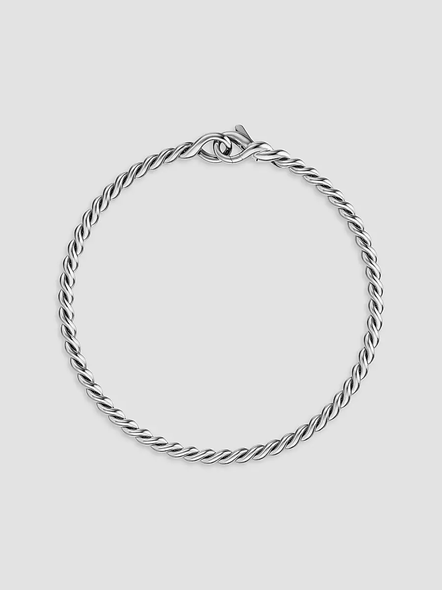 David Yurman Women's Sculpted Cable Chain Bracelet in Sterling Silver, 2.7MM | Thumbnail 2 David Yurman Women's Sculpted Cable Chain Bracelet in Sterling Silver, 2.7MM | Thumbnail 2