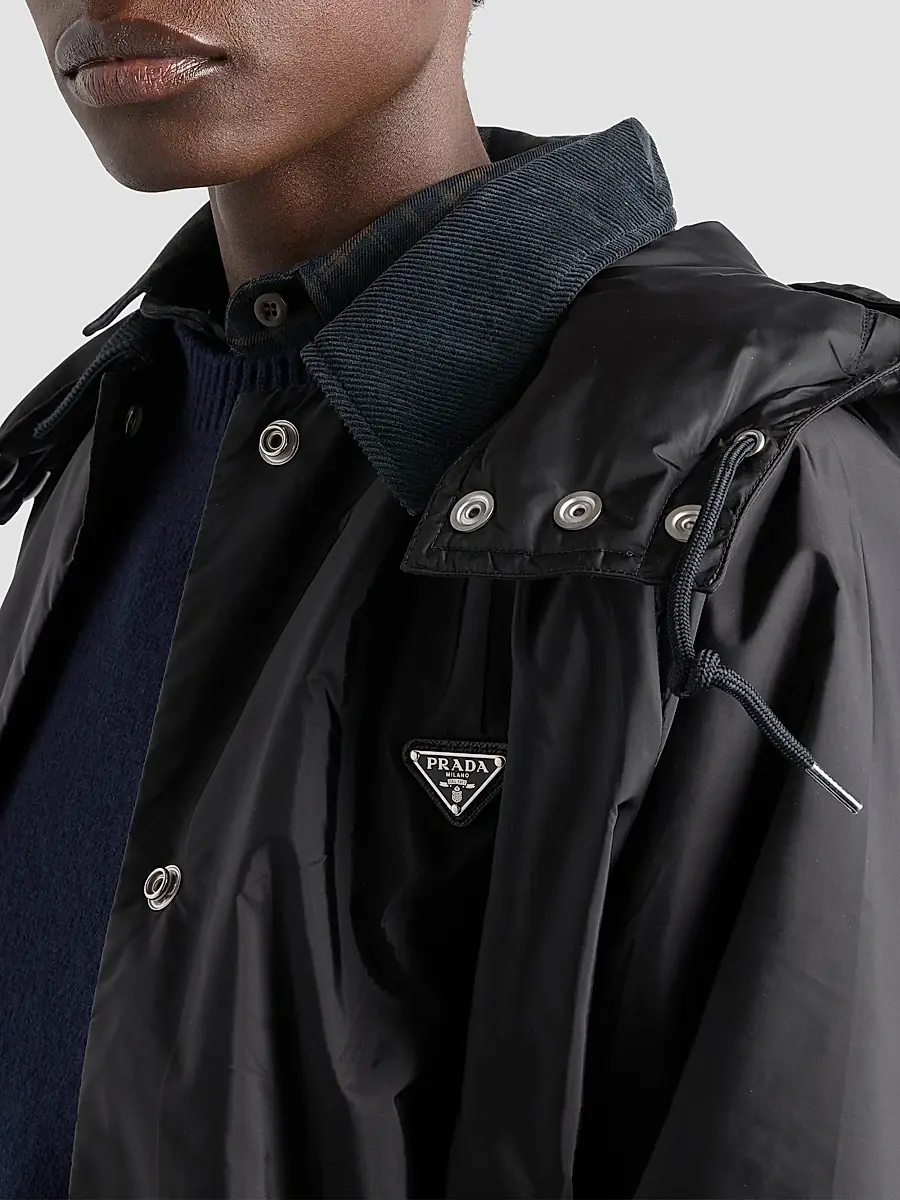 Prada Women's Light-Weight Nylon Waterproof Parka Coat | Thumbnail 6 Prada Women's Light-Weight Nylon Waterproof Parka Coat | Thumbnail 6