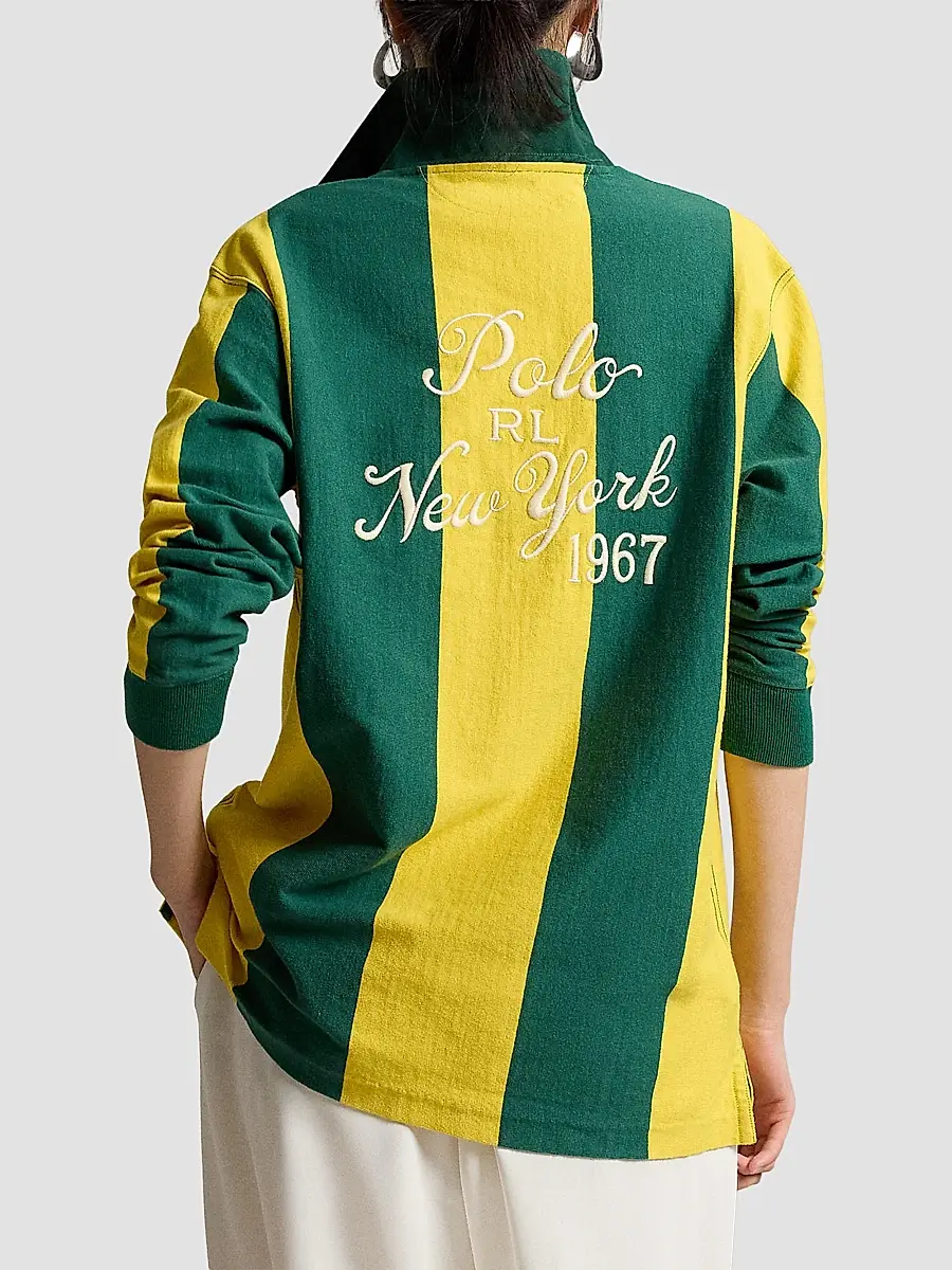 Polo Ralph Lauren Women's Oversize Embroidered Cotton Rugby Shirt | Thumbnail 3