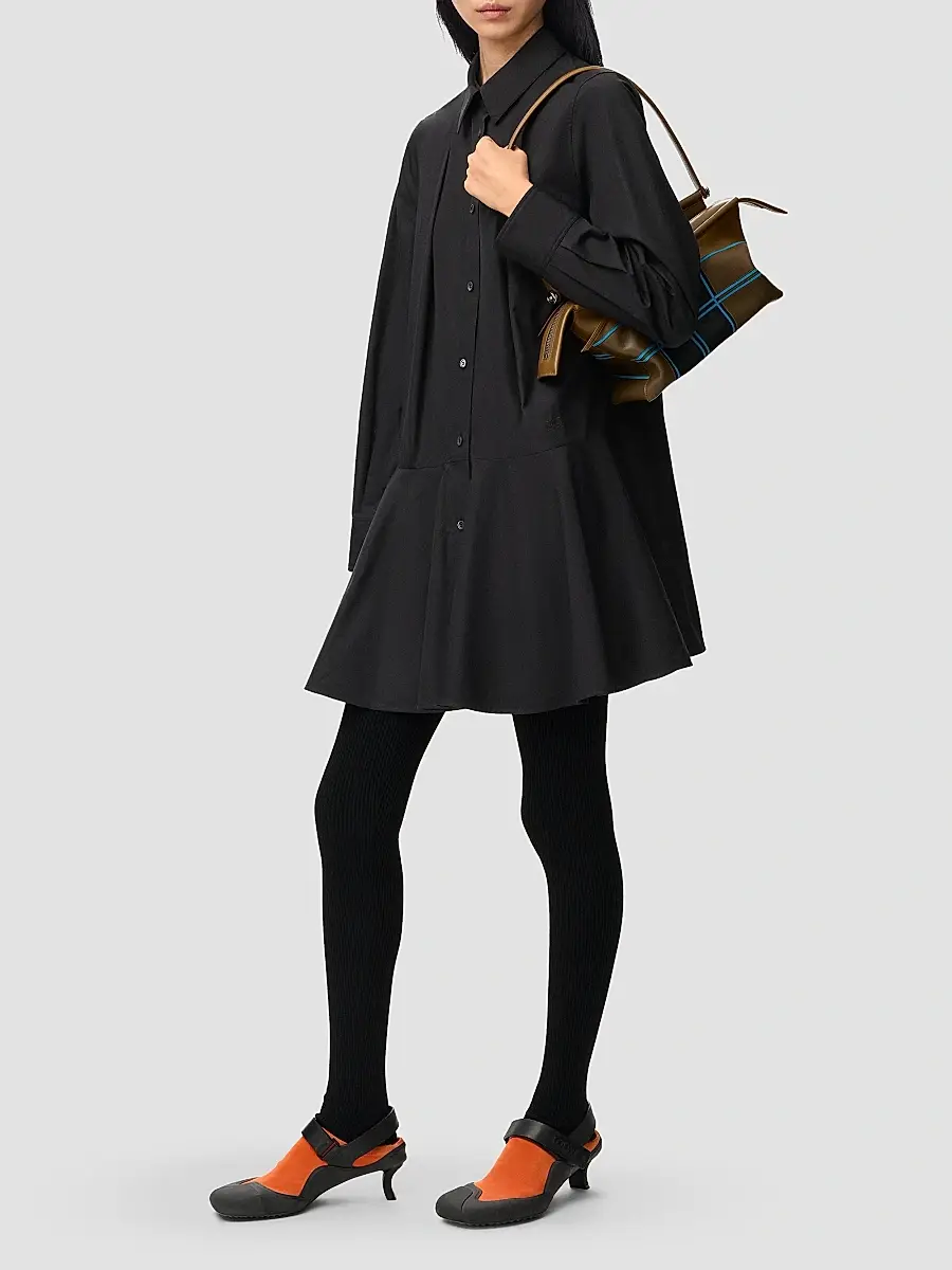 Loewe Women's Cotton Drop-Waist Midi-Shirtdress | Thumbnail 2 Loewe Women's Cotton Drop-Waist Midi-Shirtdress | Thumbnail 2