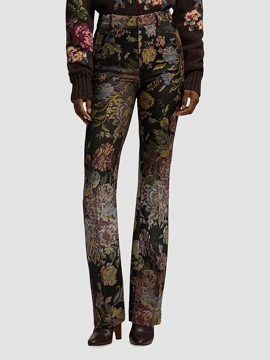 Ralph Lauren Collection Women's Wrigley II Floral Jacquard Pants | Thumbnail 4