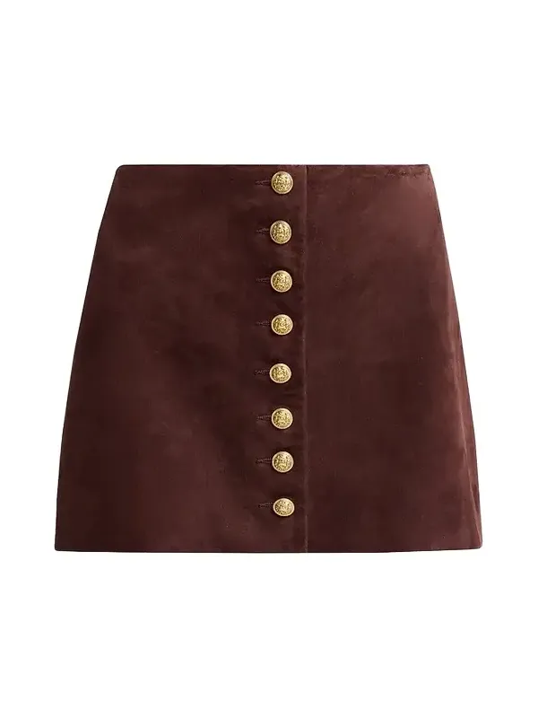 Women's Rubi Suede Button-Front Mini Skirt Women's Rubi Suede Button-Front Mini Skirt