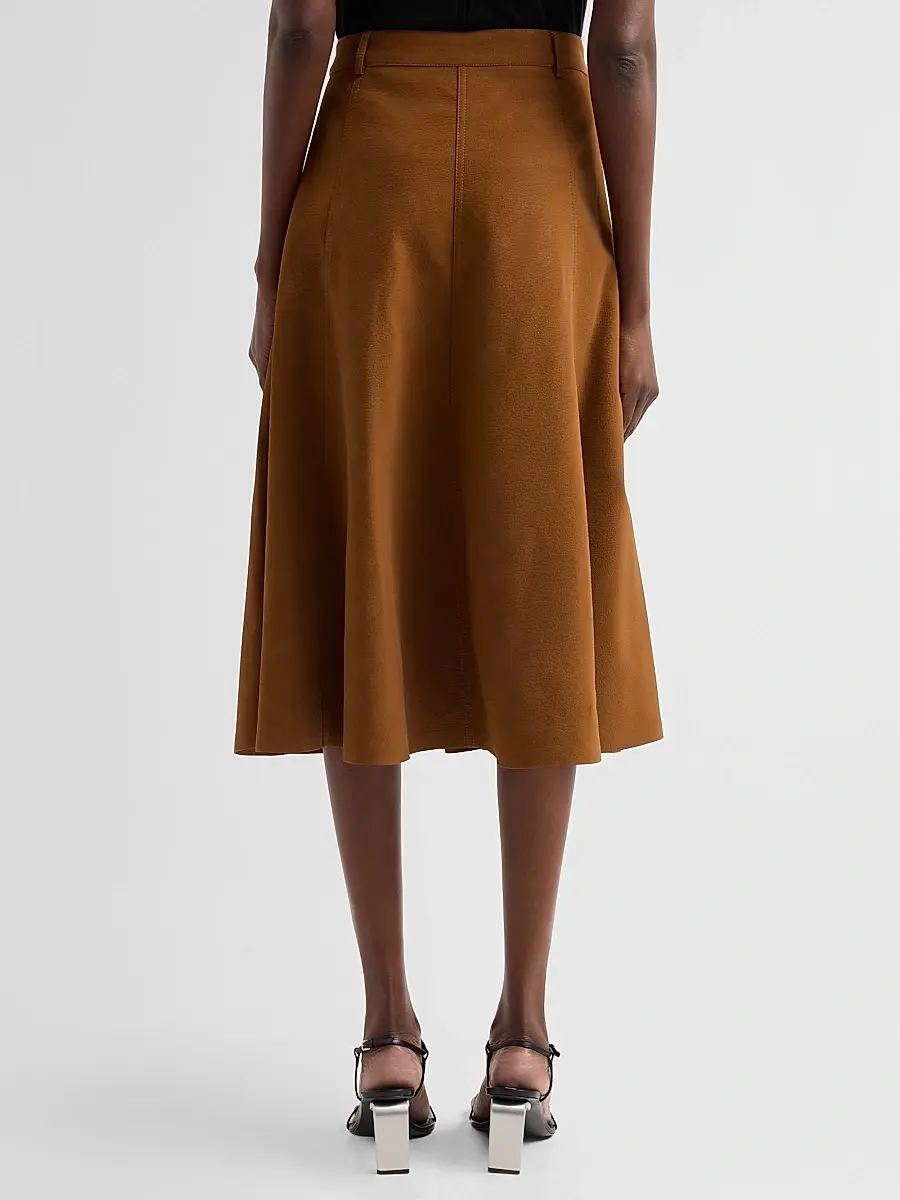 Kobi Halperin Women's Connor Leather A-Line Midi Skirt | Thumbnail 3 Kobi Halperin Women's Connor Leather A-Line Midi Skirt | Thumbnail 3