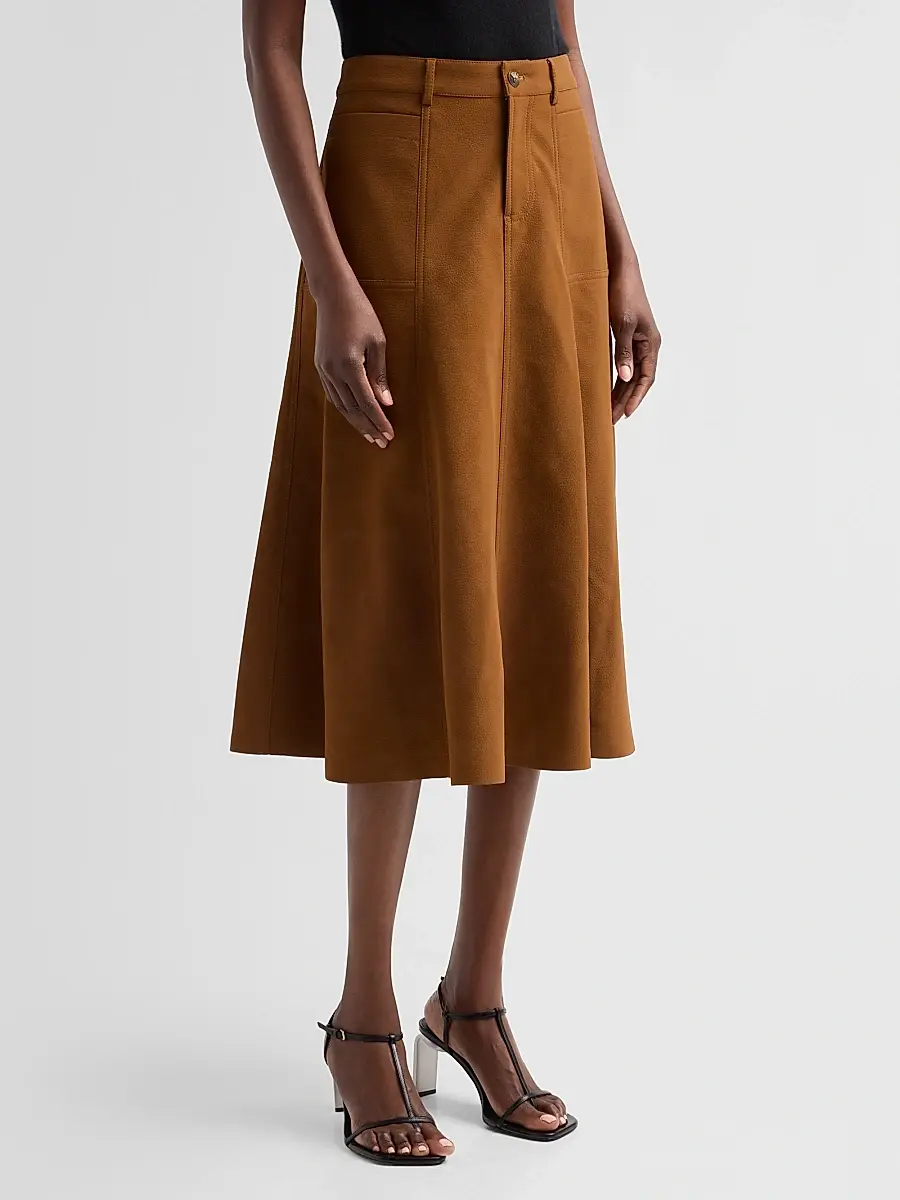 Kobi Halperin Women's Connor Leather A-Line Midi Skirt | Thumbnail 4 Kobi Halperin Women's Connor Leather A-Line Midi Skirt | Thumbnail 4