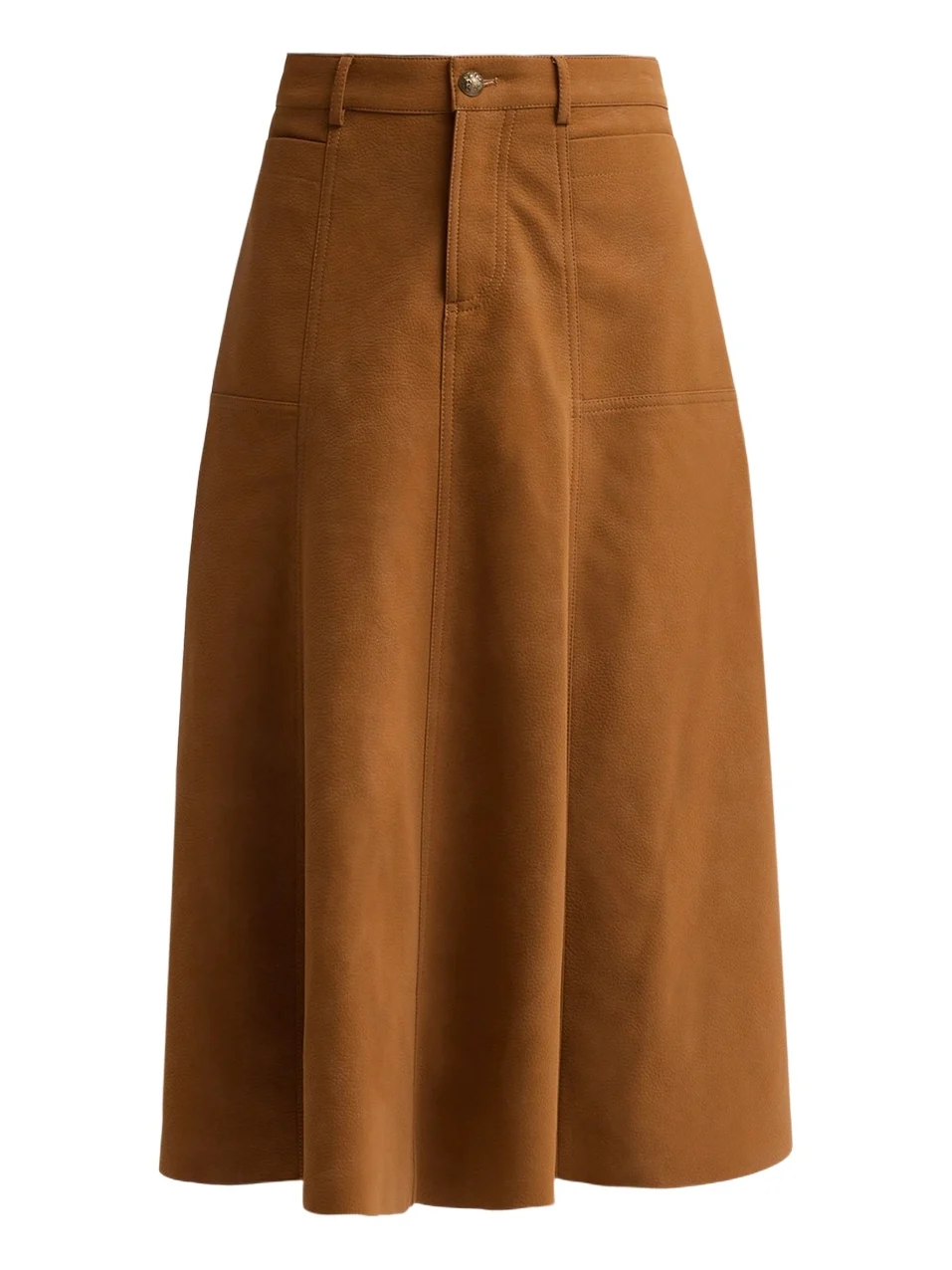 Women's Connor Leather A-Line Midi Skirt
