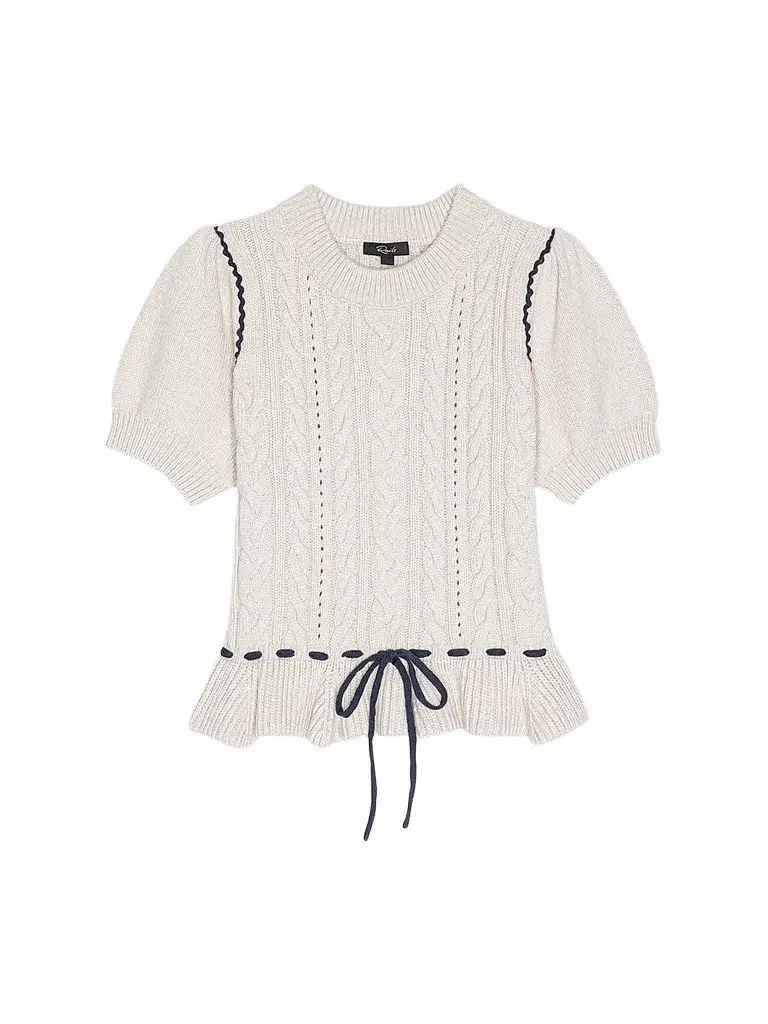 Women's Chandi Cable-Knit Short-Sleeve Sweater Women's Chandi Cable-Knit Short-Sleeve Sweater
