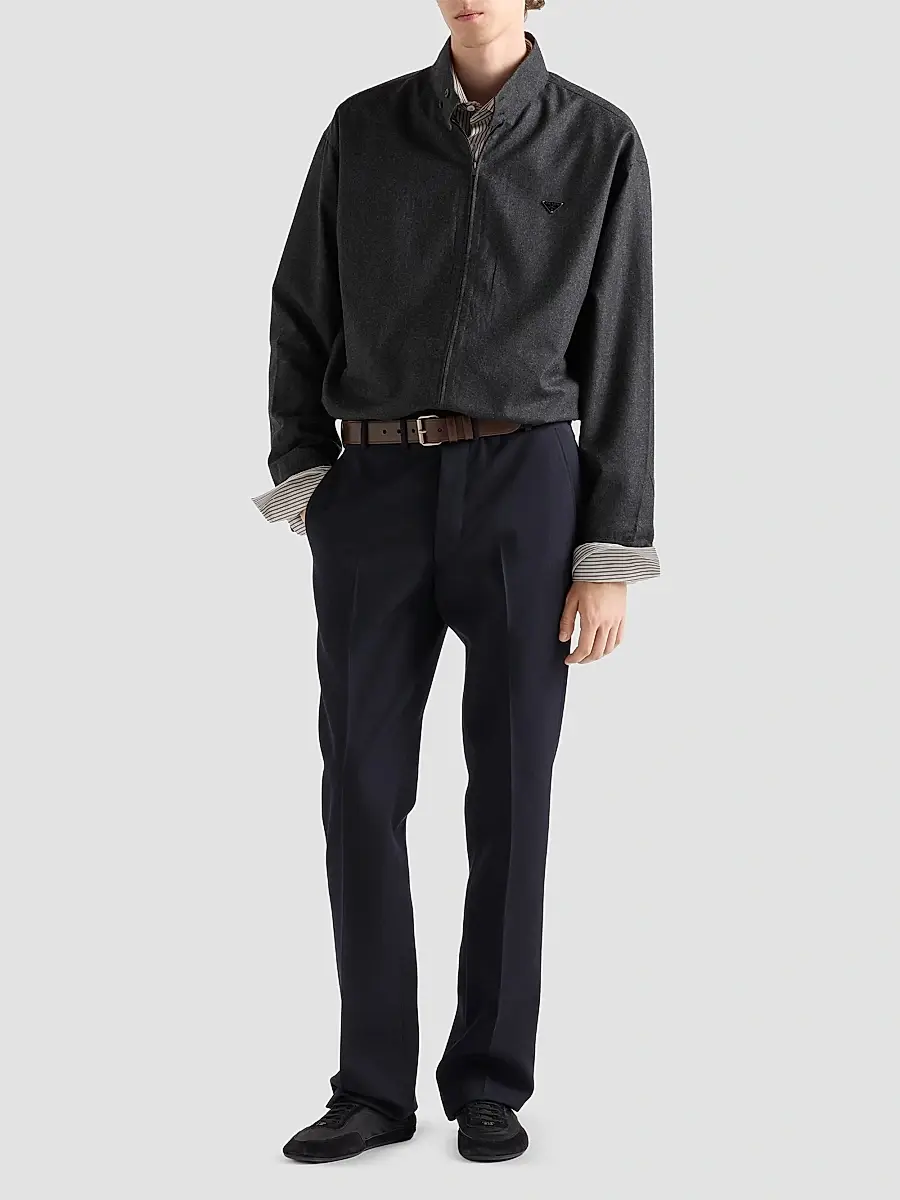 Prada Men's Wool Shirt | Thumbnail 2 Prada Men's Wool Shirt | Thumbnail 2