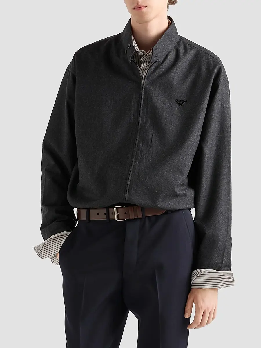 Prada Men's Wool Shirt | Thumbnail 3 Prada Men's Wool Shirt | Thumbnail 3