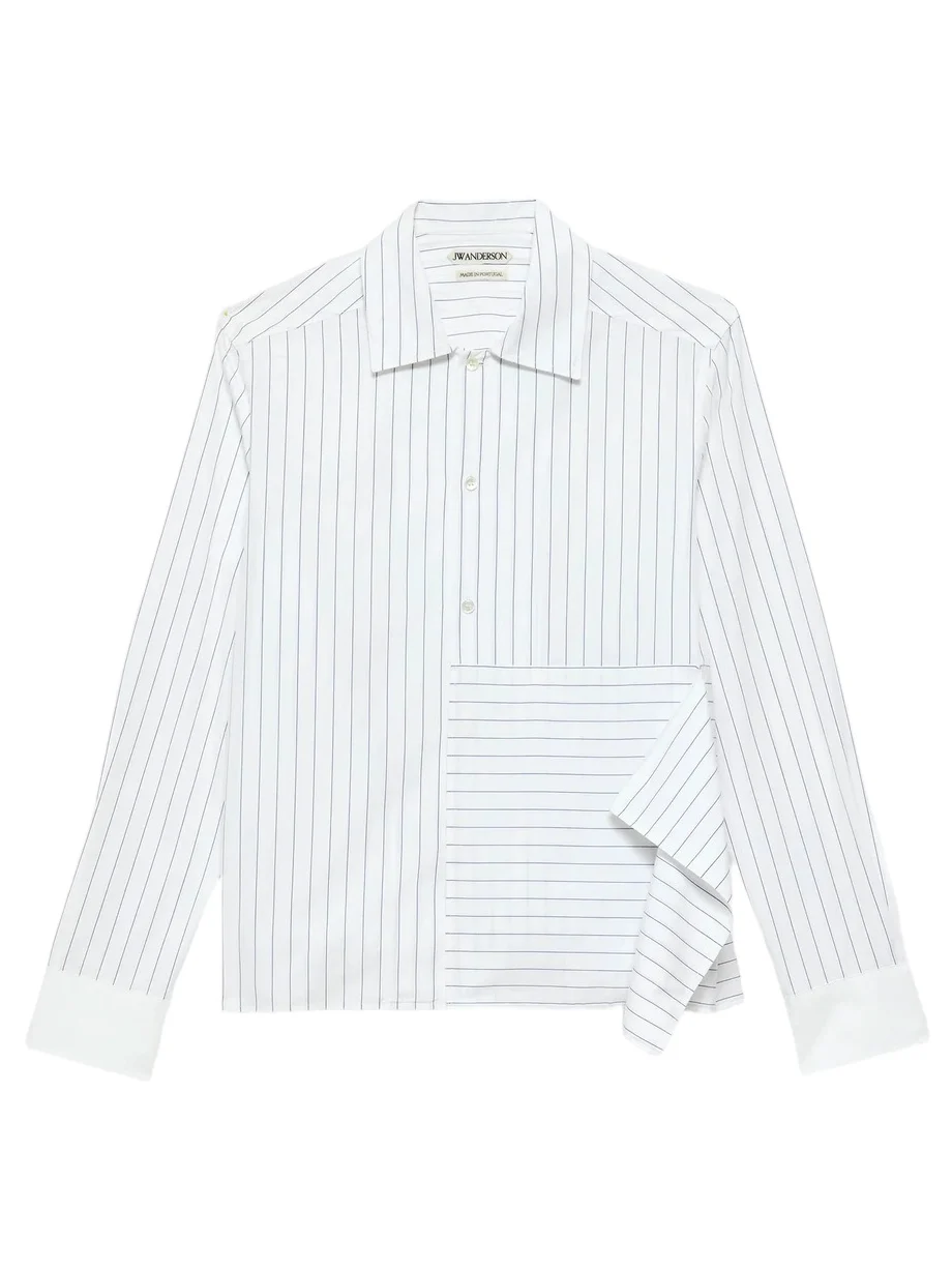 Women's Striped Cotton Draped Shirt Women's Striped Cotton Draped Shirt