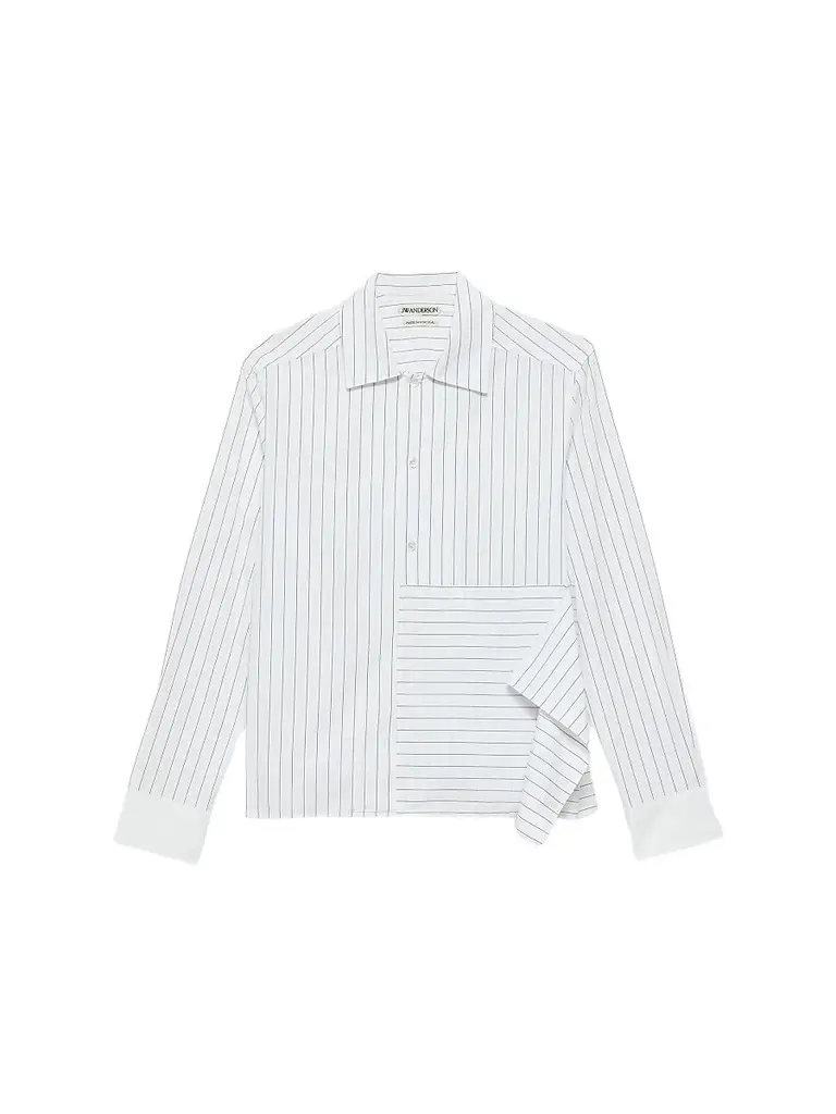 Women's Striped Cotton Draped Shirt