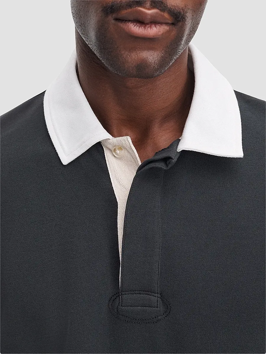 rag & bone Men's Classic Solid Rugby Shirt | Thumbnail 5 rag & bone Men's Classic Solid Rugby Shirt | Thumbnail 5