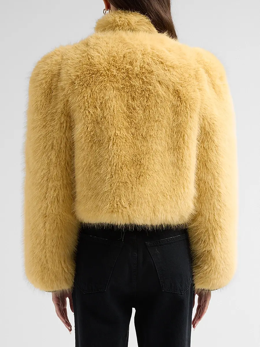 Et Ochs Women's Finley Faux-Fur Crop Jacket | Thumbnail 3 Et Ochs Women's Finley Faux-Fur Crop Jacket | Thumbnail 3