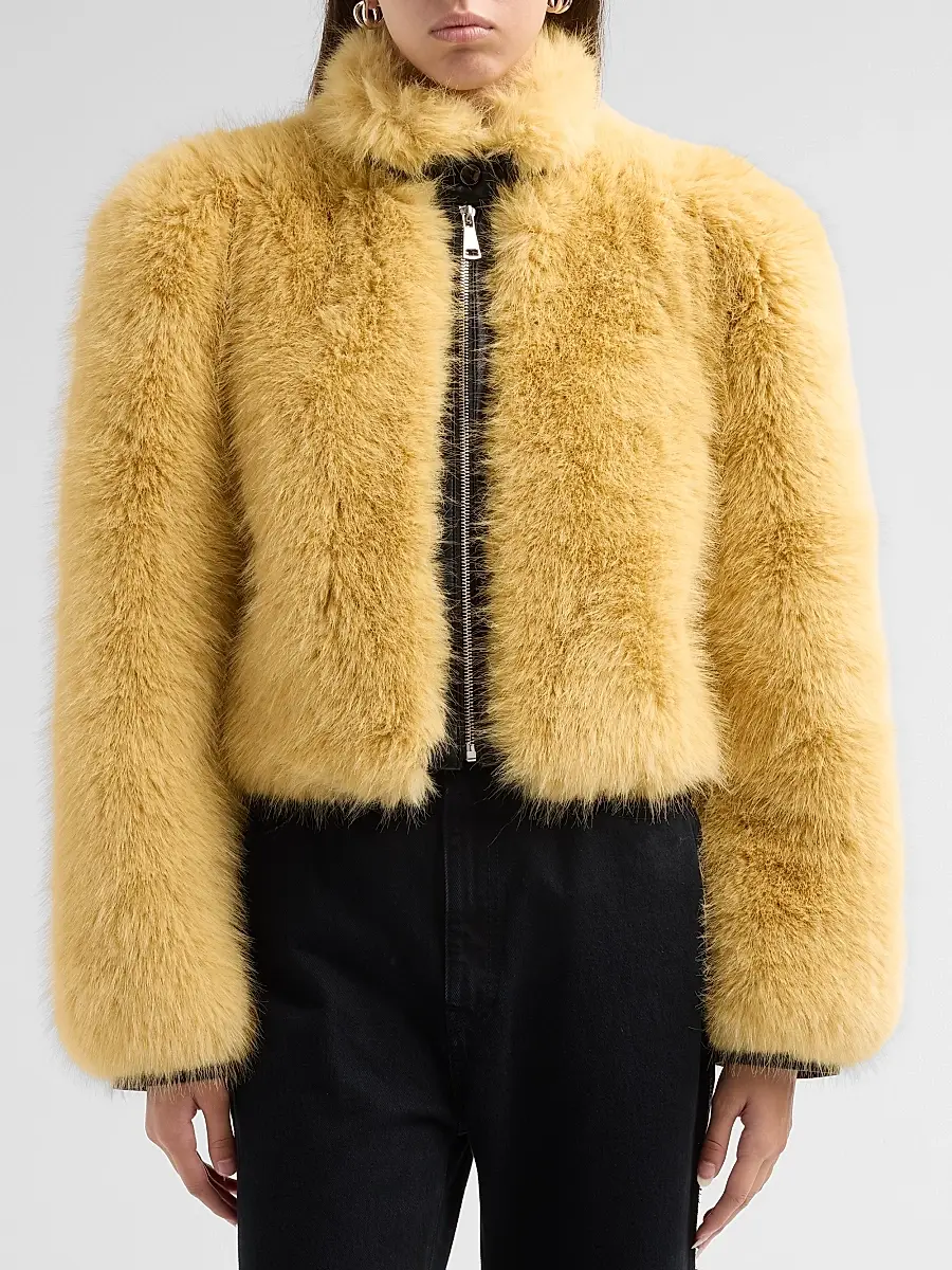 Et Ochs Women's Finley Faux-Fur Crop Jacket | Thumbnail 5 Et Ochs Women's Finley Faux-Fur Crop Jacket | Thumbnail 5